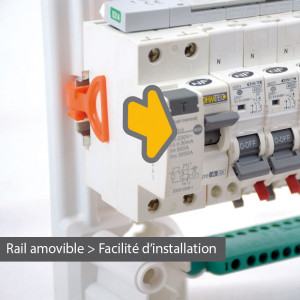 Tableau nu 3 rangées à rails amovibles (39 modules)