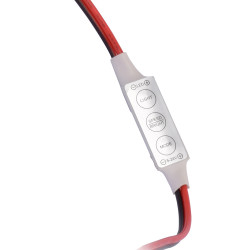 Mini contrôleur pour ruban LED 5-24V DC ( télécommande intégrée sur câble)