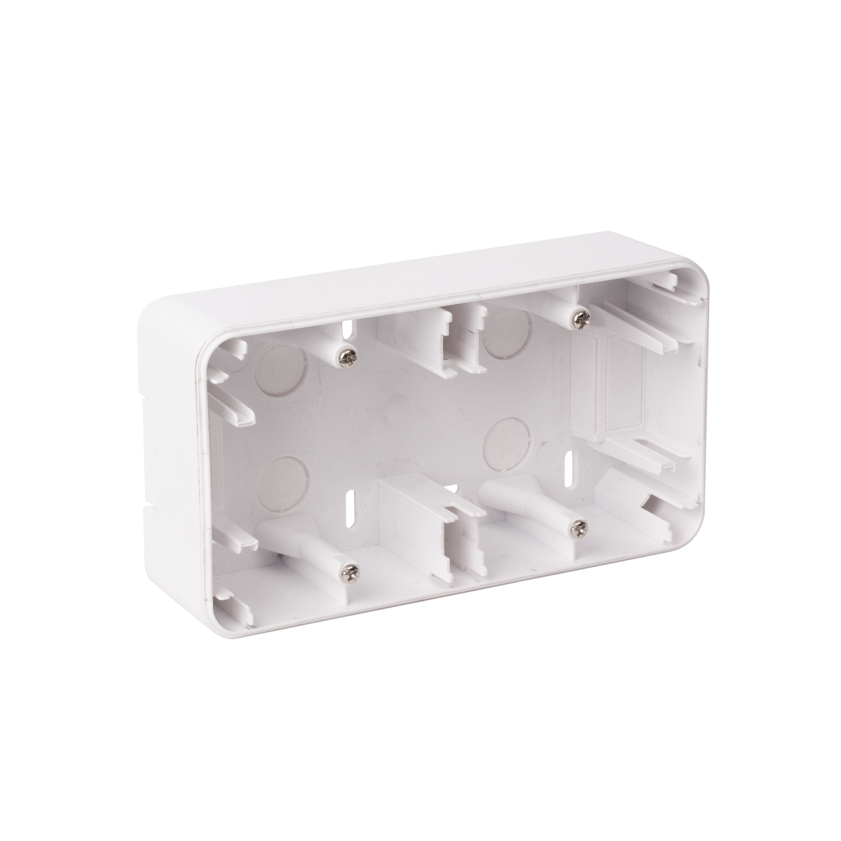 Boitier Saillie 2 postes blanc