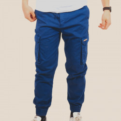 Pantalon Cargo bleu bas resserré FEROCE