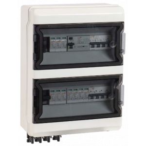 Coffret photovoltaïque DC 2 voies-AC 9kW triphasé avec interrupteur différentiel type B