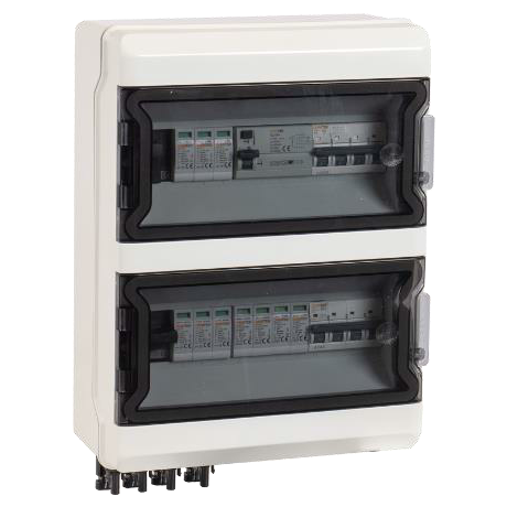 Coffret photovoltaïque DC 2 voies-AC 20kW triphasé avec interrupteur différentiel type B